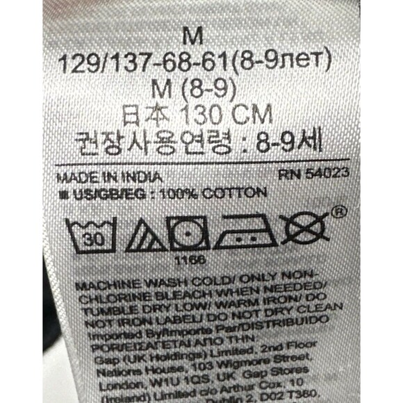 Gap Kids Shirt Boy's Sz M 8-9 Black Pocket Cotton Casual Crew Neck Short Sleeve - Picture 10 of 10